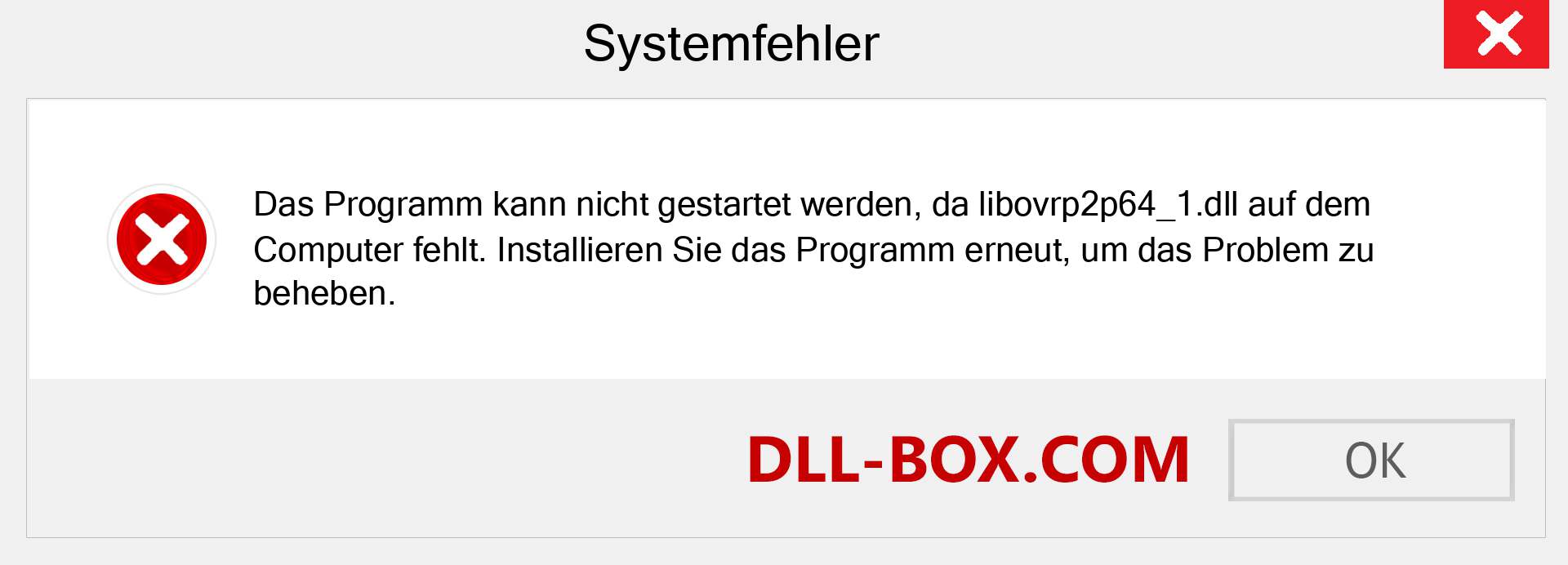 libovrp2p64_1.dll-Datei fehlt?. Download für Windows 7, 8, 10 - Fix libovrp2p64_1 dll Missing Error unter Windows, Fotos, Bildern