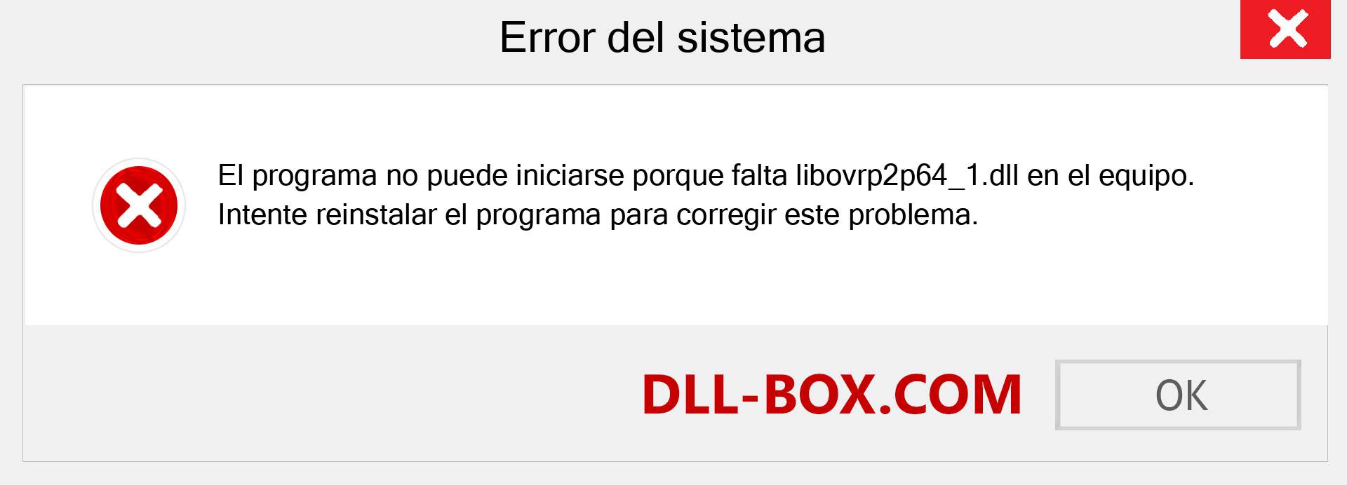 ¿Falta el archivo libovrp2p64_1.dll ?. Descargar para Windows 7, 8, 10 - Corregir libovrp2p64_1 dll Missing Error en Windows, fotos, imágenes